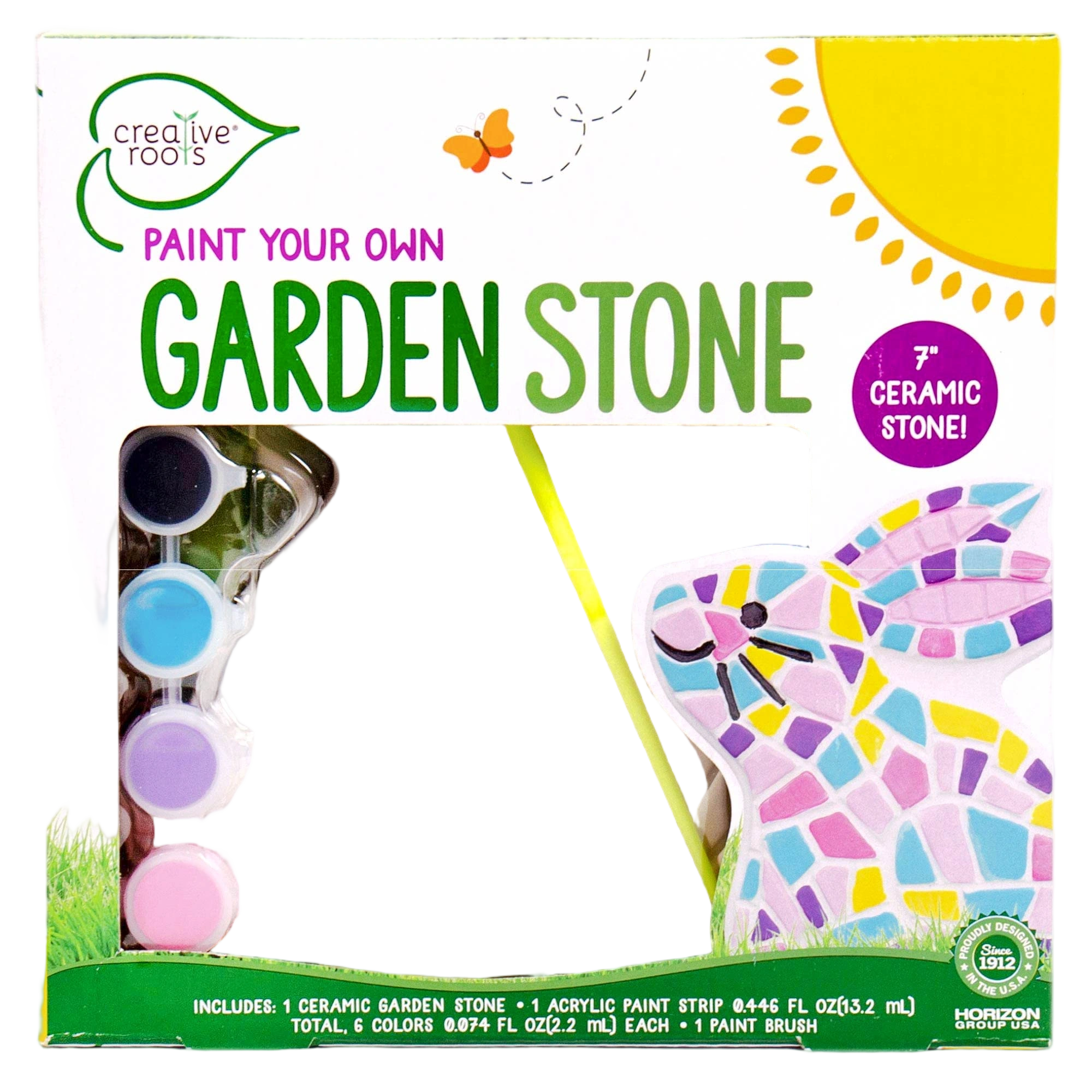 Creative Roots Paint Your Own Bunny Garden Stone, Craft Kits, Stepping Stones Ki