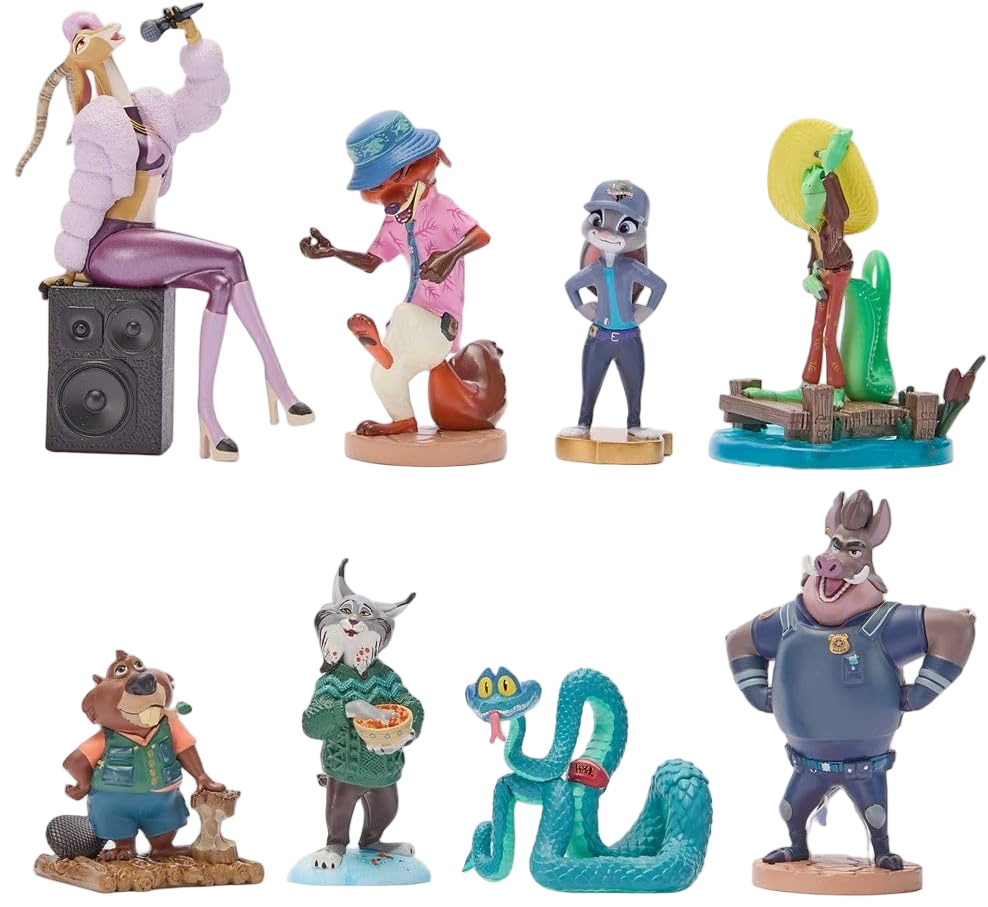Disney Store Official Zootopia 2 Figure Set – 8 Fully Sculpted Disney Figures In