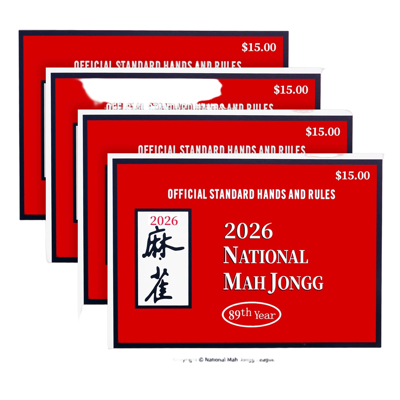 PFFM 2026 Mahjong Card Official Rules and Hands - 4 Pcs