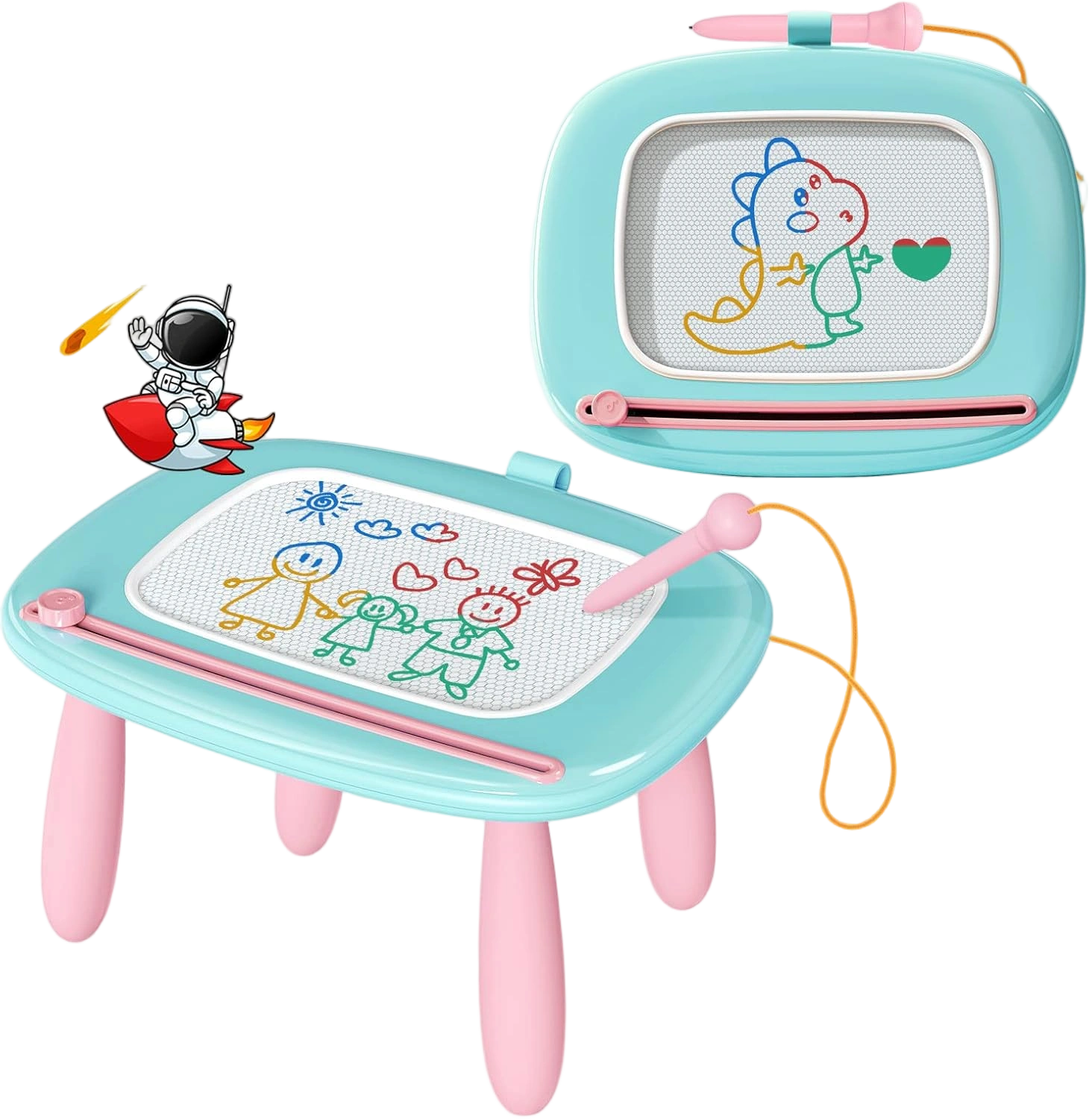 Kikidex Toddlers Toys Age 1-3, Magnetic Drawing Board, Doodle Board Pad Learning