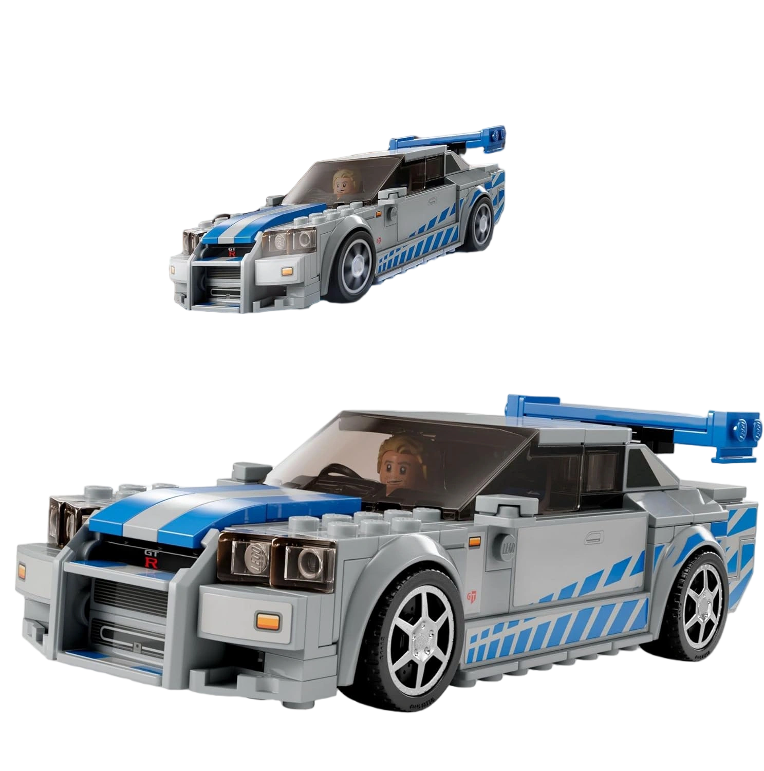 LEGO Speed Champions 2 Fast 2 Furious Nissan Skyline GT-R (R34), Race Car Toy Mo