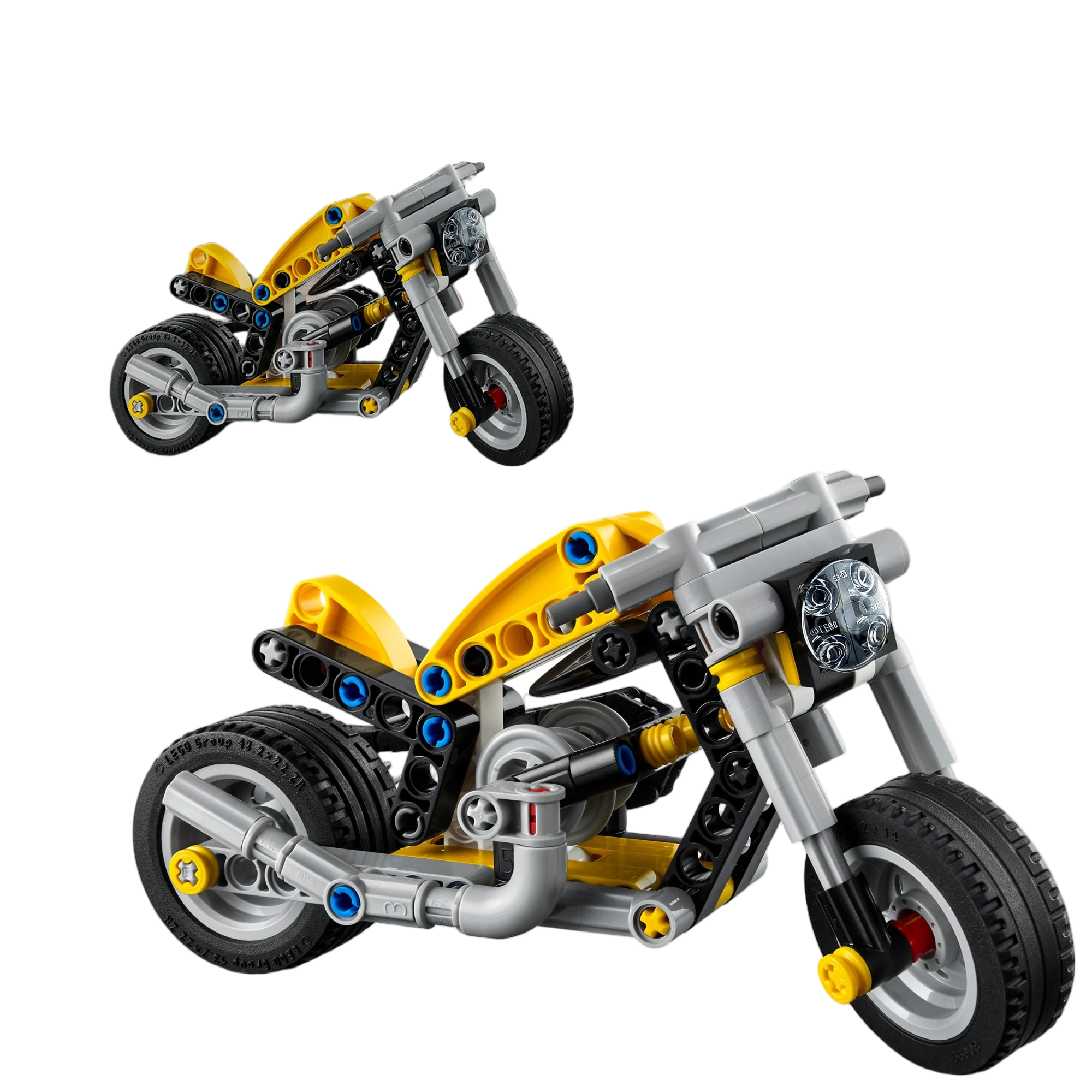LEGO Technic Yellow Motorcycle Toy - Building Toy for Boys & Girls, Ages 7+ - Mo
