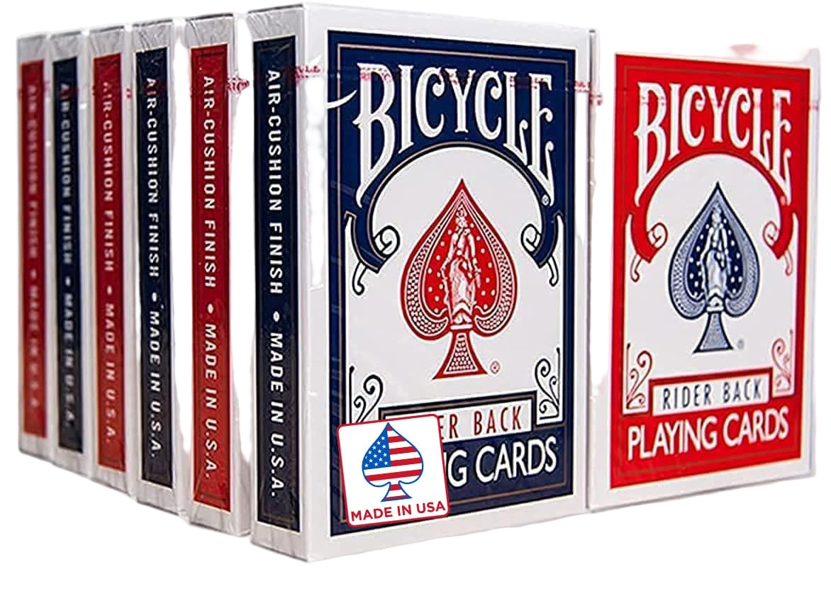 Bicycle Rider Back Standard Index Playing Cards, 12 Pack Bulk Set, Classic Poker