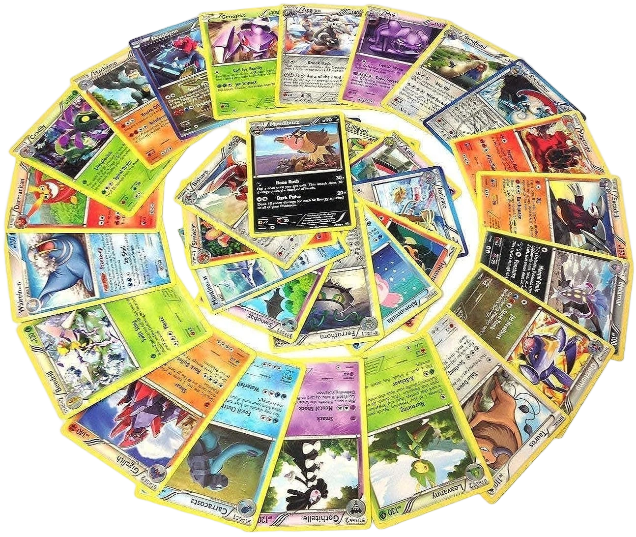 25 Rare Pokemon Cards with 100 HP or Higher (Assorted Lot with No Duplicates) (O