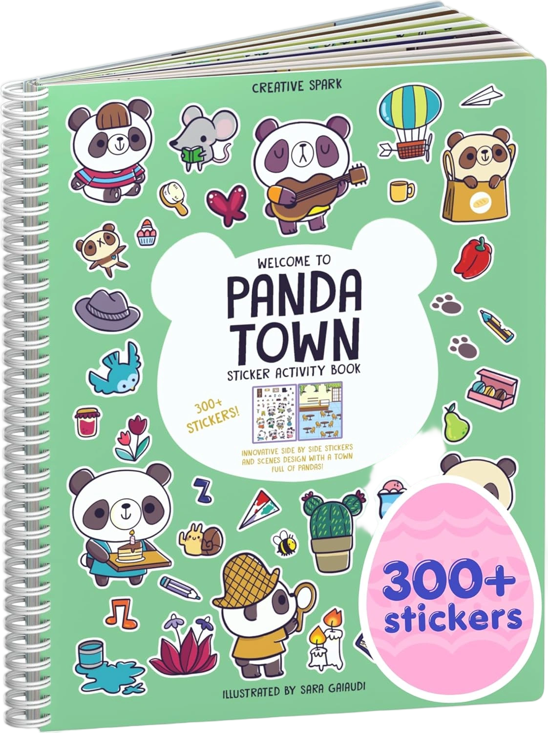 Panda 300+ Kids Sticker Book by Cupkin Toddler Airplane Travel Coloring and Stic