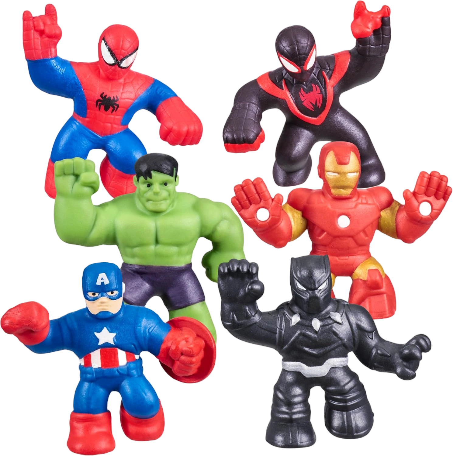 Heroes of Goo Jit Zu Marvel Mega Mini 6 Pack - Superhero Toys, Squishy, Stretchy