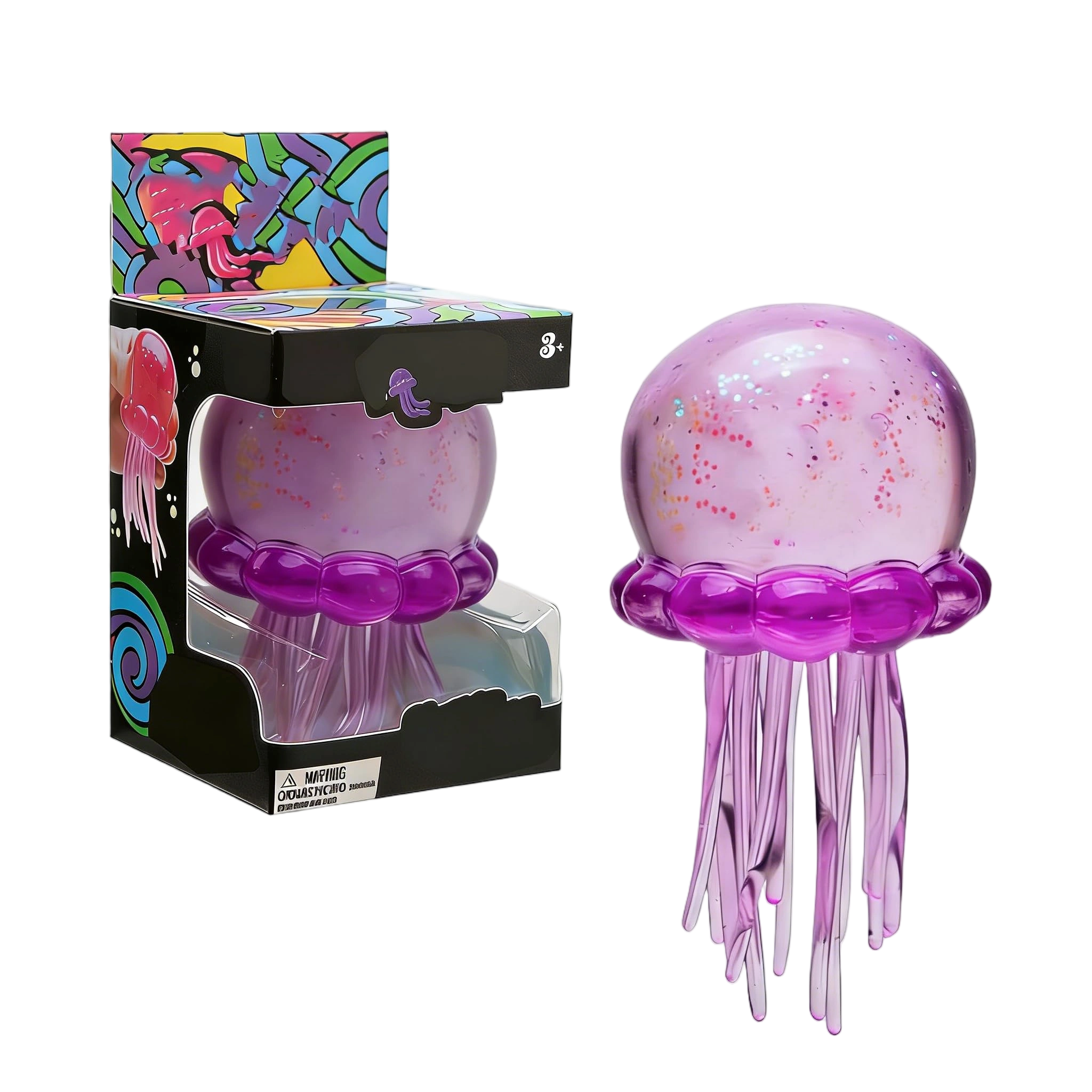 Nee doh Jellyfish Squeeze Toys, Drop Malt Sugar Balls Relieve Stress, Sensory To