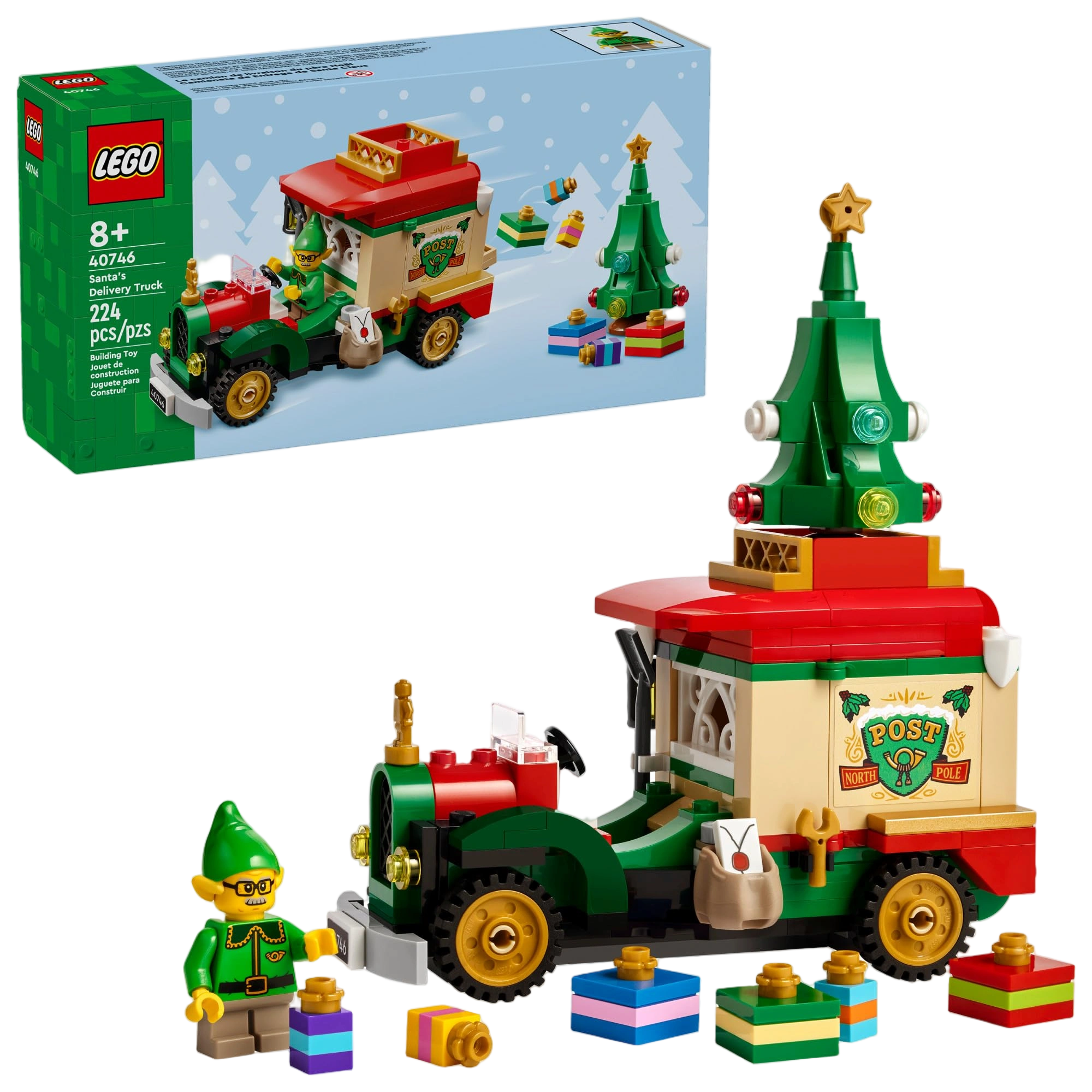 LEGO Santa’s Delivery Truck Building Toy for Kids - Construction Set for Play or
