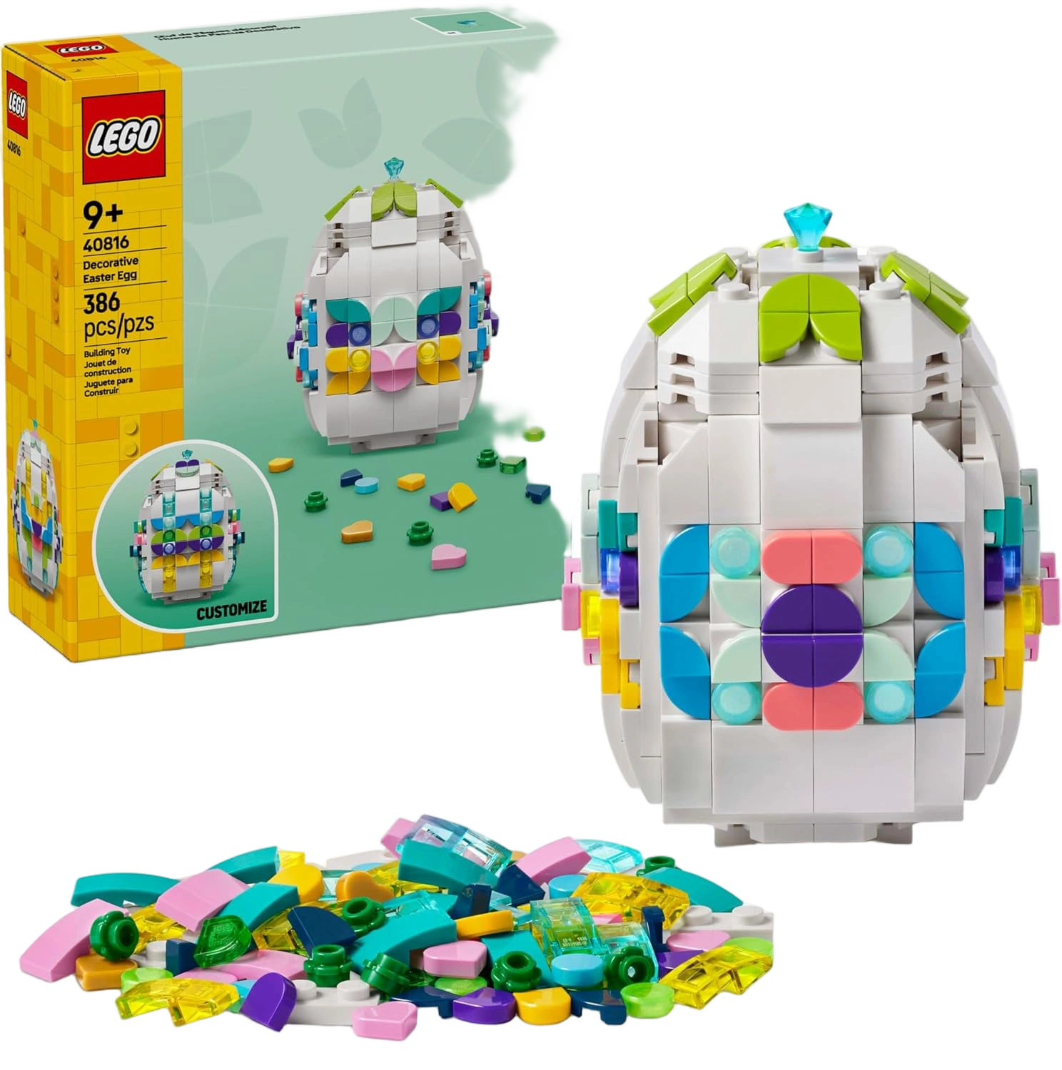 LEGO Decorative Easter Egg Building Toy for Girls & Boys - Springtime Craft Acti