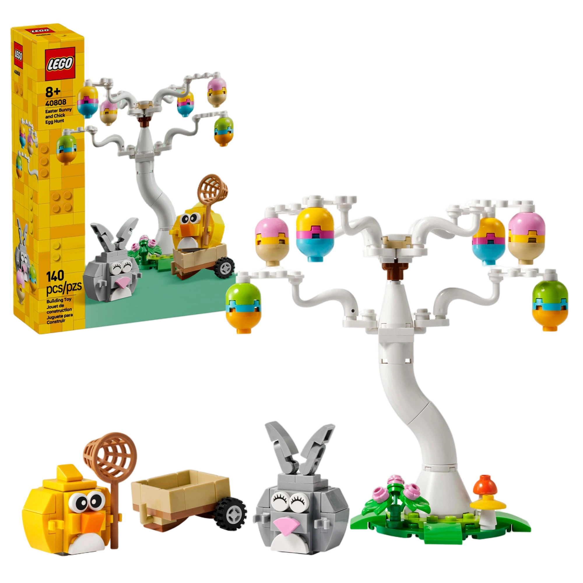LEGO Easter Bunny and Chick Egg Hunt Building Toy for Girls & Boys - Springtime 