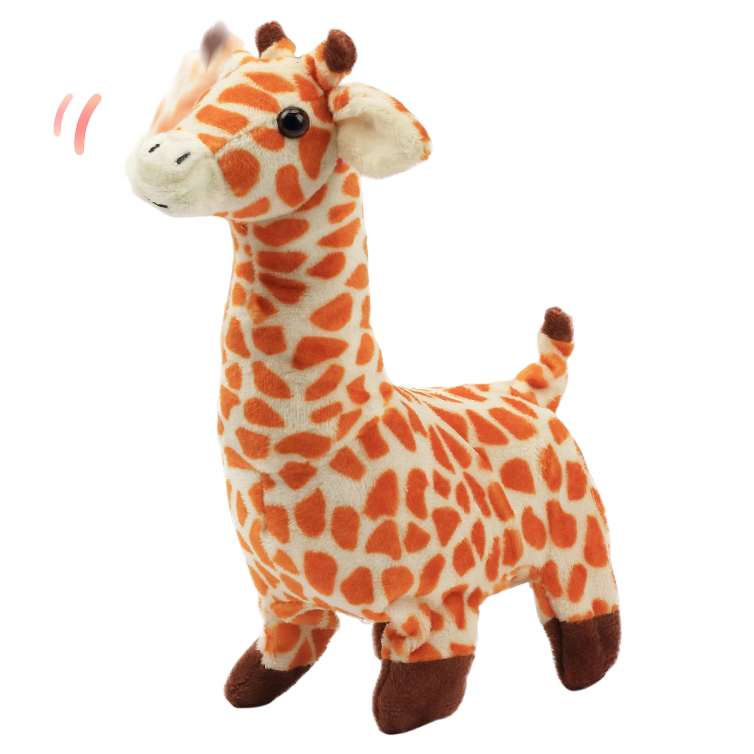Hopearl Walking Giraffe Interactive Electronic Pet Plush Jirafa Toy with Sounds 