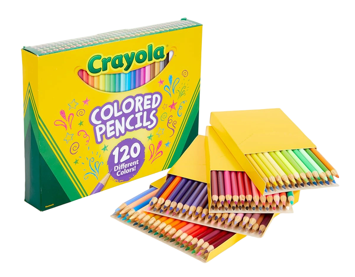 Crayola Colored Pencils Set for Kids (120ct), Coloring Book Pencils, Essential E