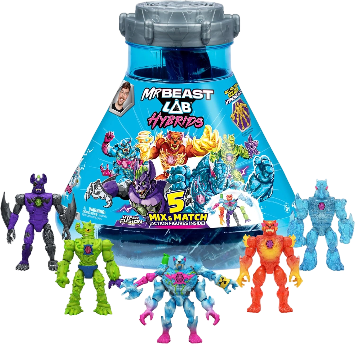 MrBeast Lab Hybrids Mega Pack, Reveal Different Hybrid Parts to Create 5 Mix & M