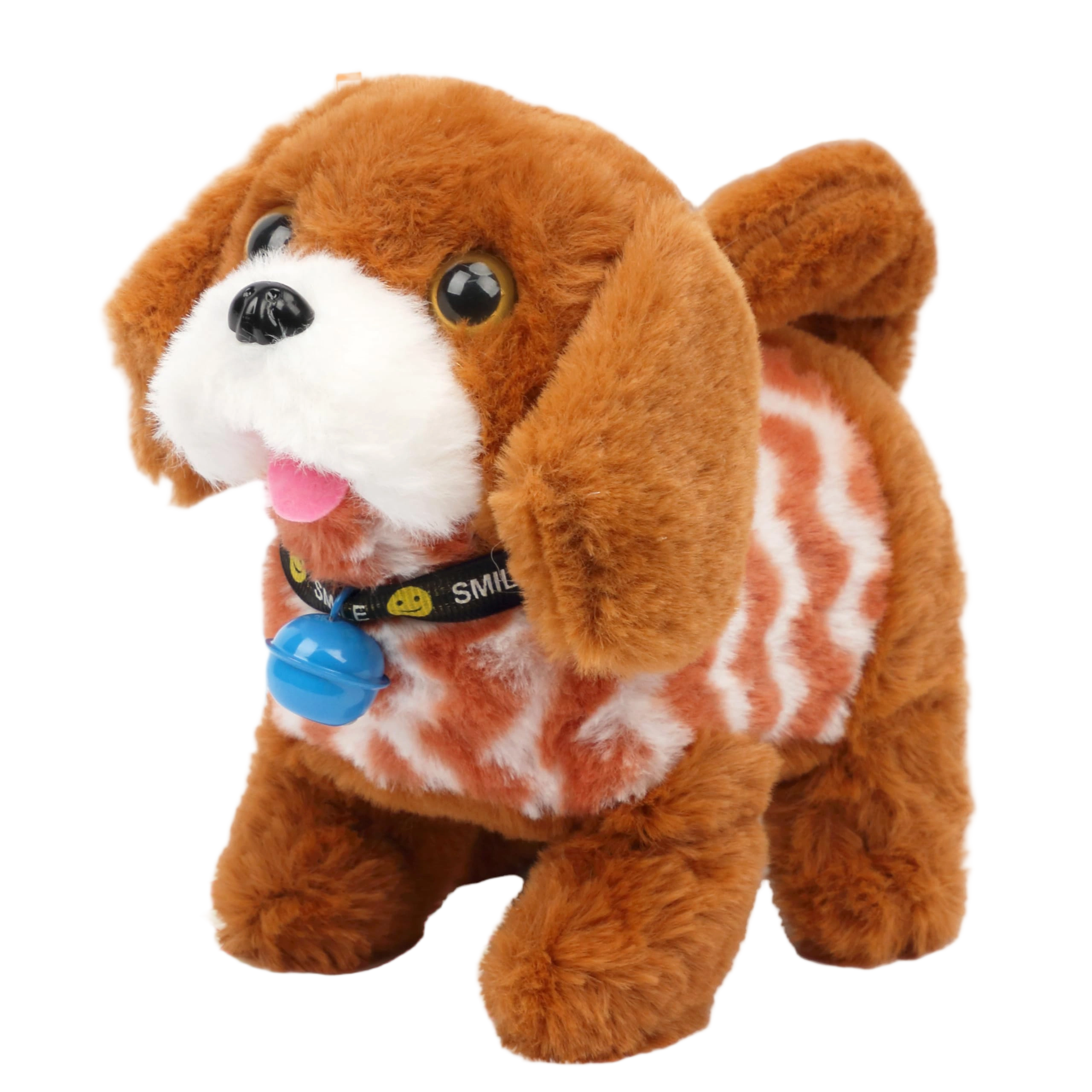 Hopearl Walking Dog Golden Retriever in Brown Vest Interactive Electronic Pet Pl