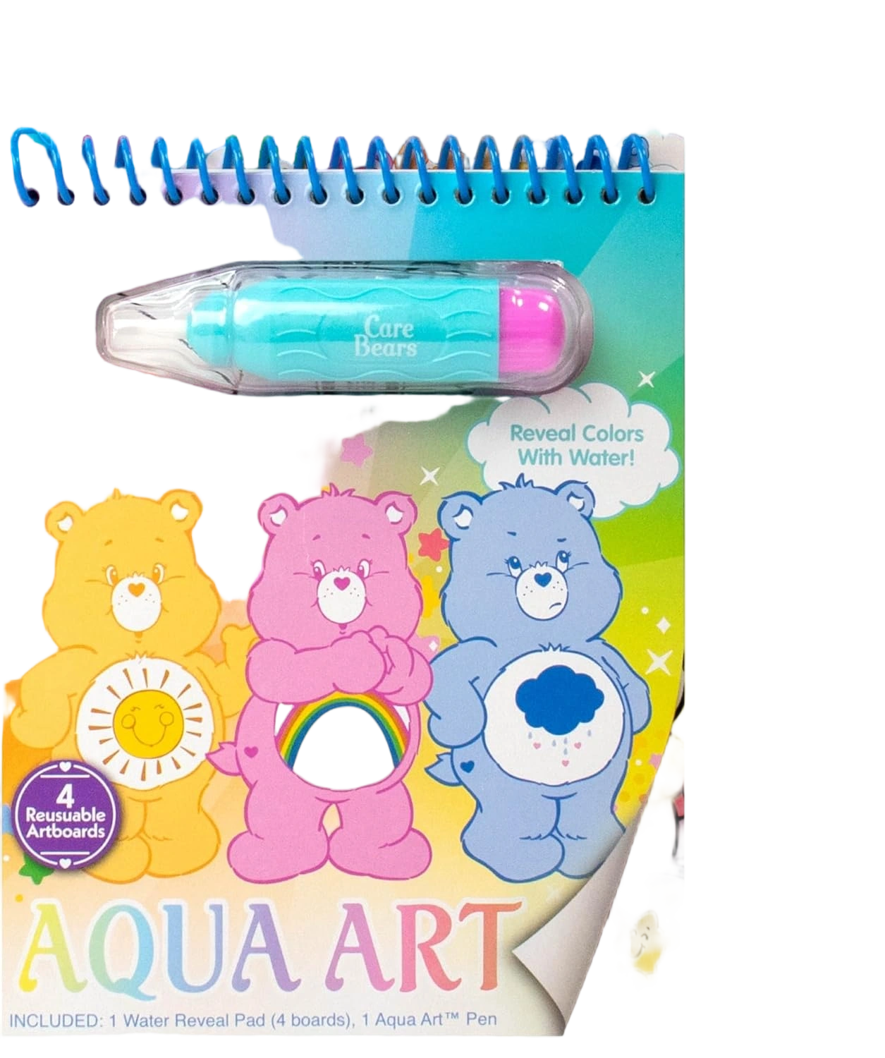 Care Bears Aqua Art, Paint with Water Books for Kids, Reusable Water-Reveal Acti