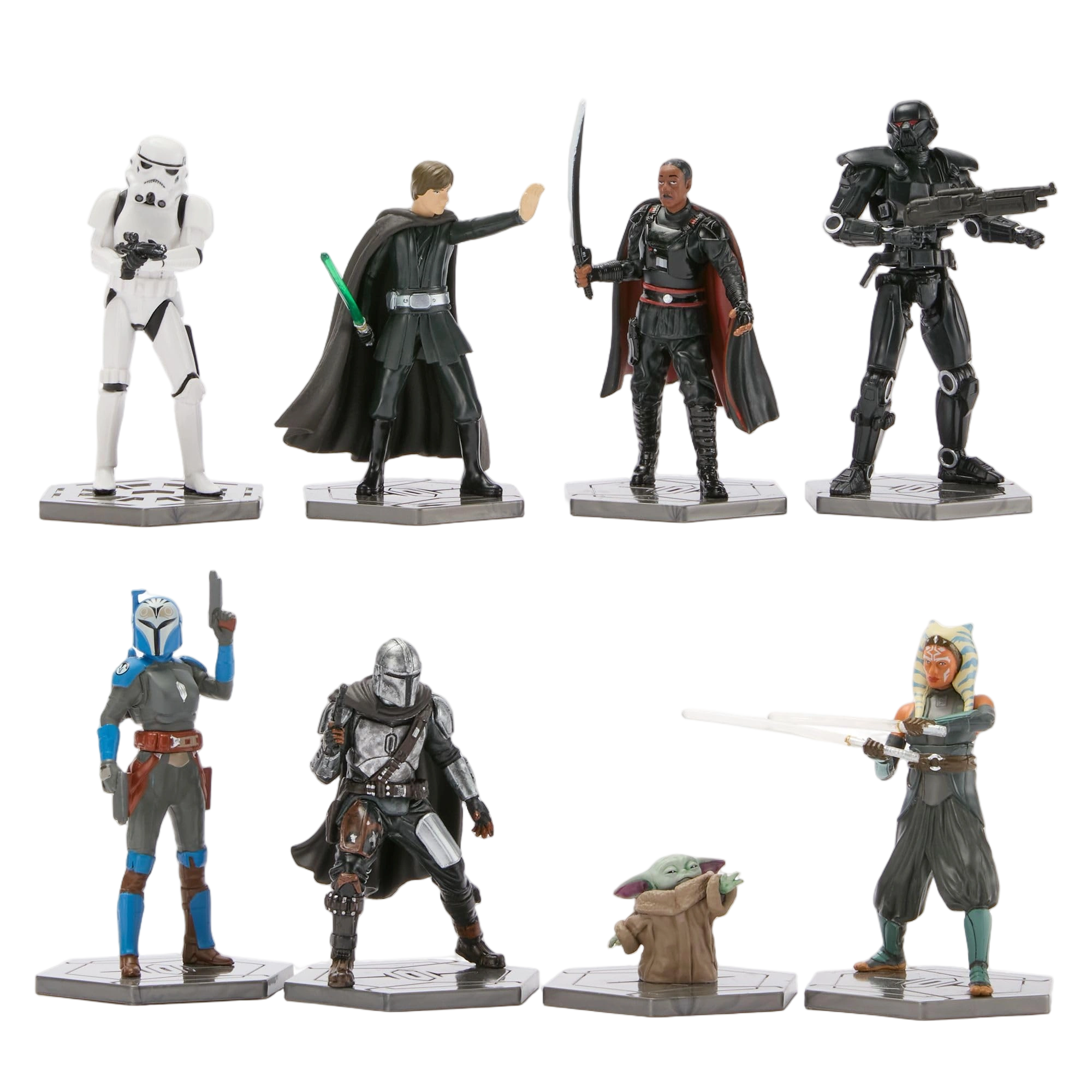 Disney Store Official Star Wars: The Mandalorian Figure Set – 8 Fully Sculpted S