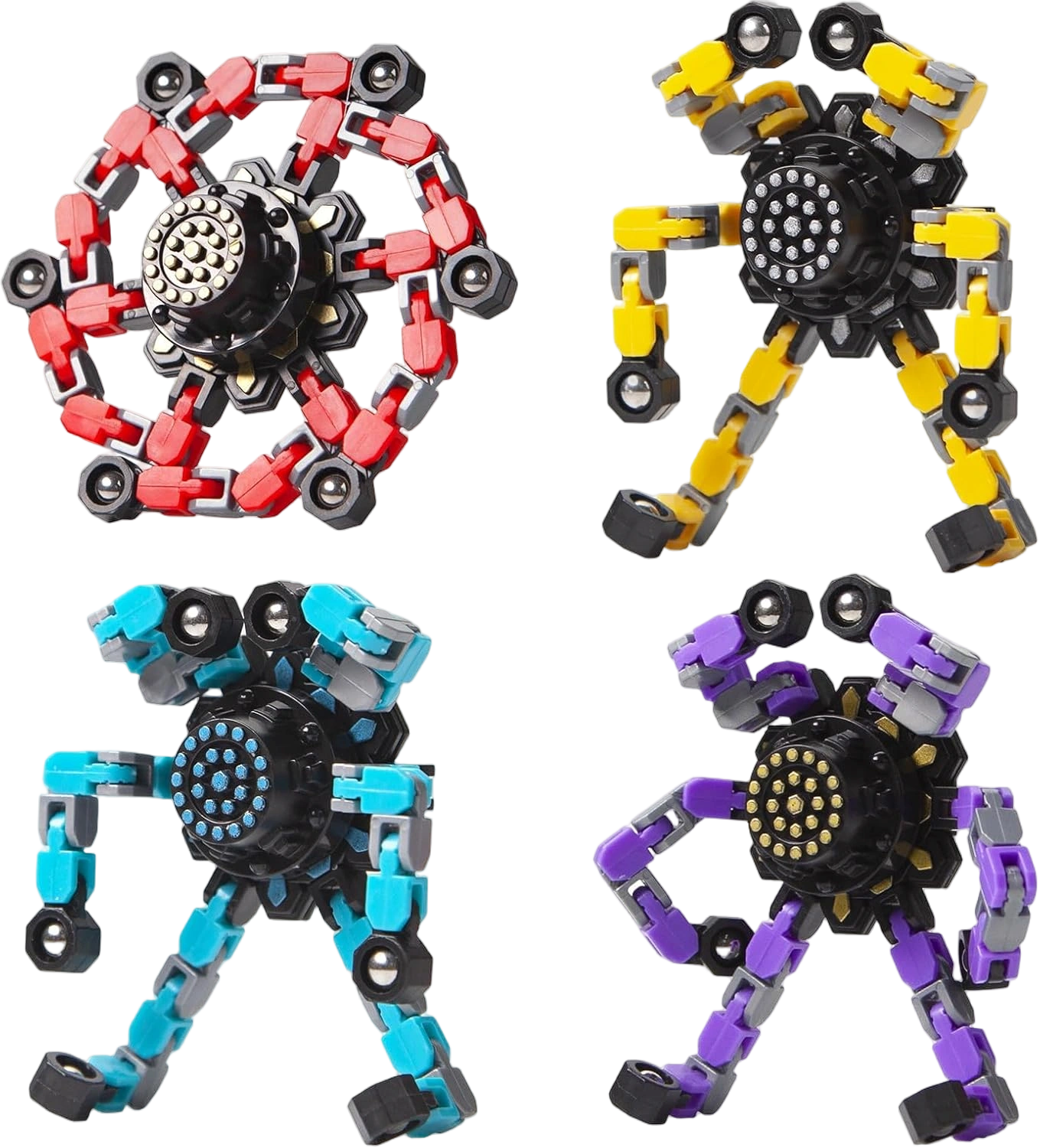 Easter Basket Stuffers,Transformable Fidget Spinners Toys 4 Pcs for Kids and Adu