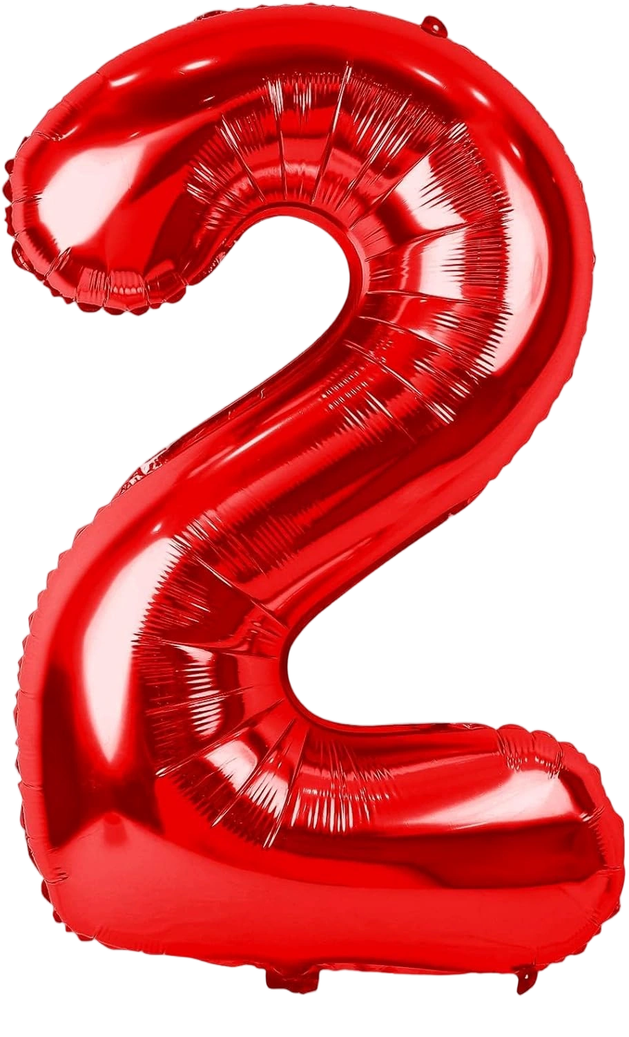 Red 2 Balloons, 40 Inch Giant Helium Foil Number 0-9 for Girls Boys, Self Inflat
