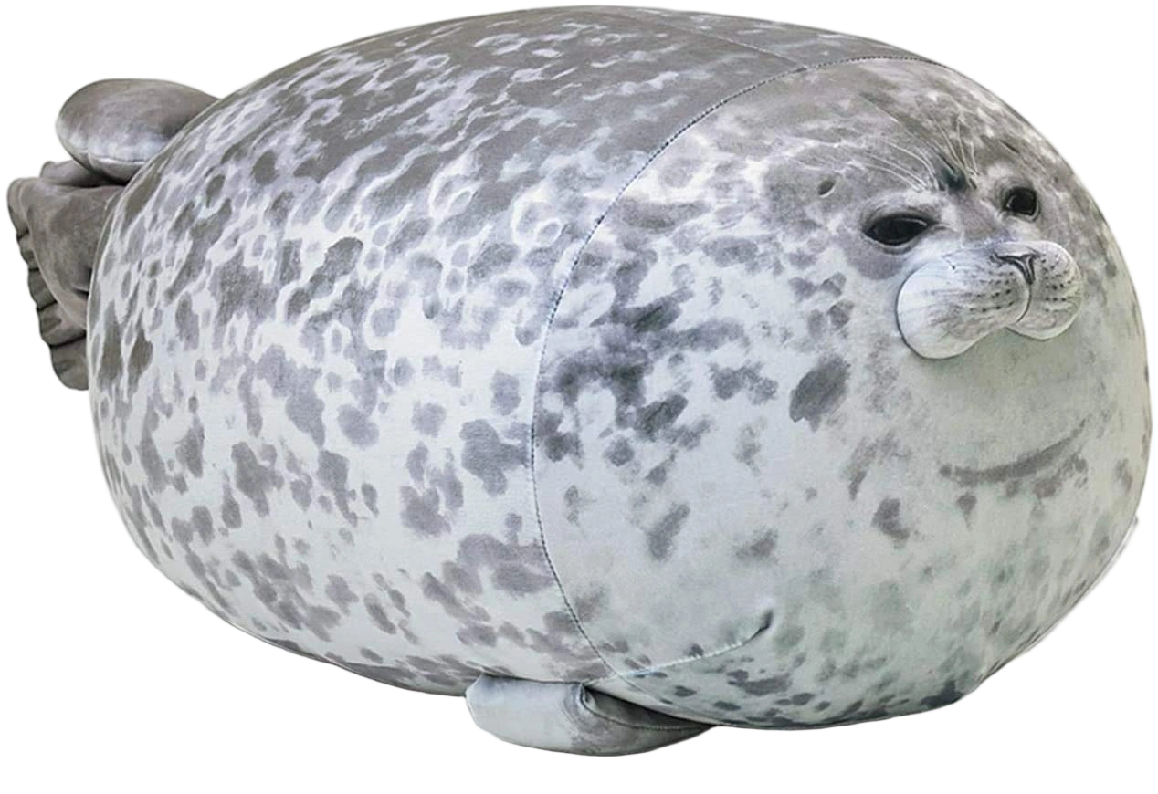 MerryXD Chubby Blob Seal Pillow,Stuffed Cotton Plush Animal Toy Cute Ocean Small