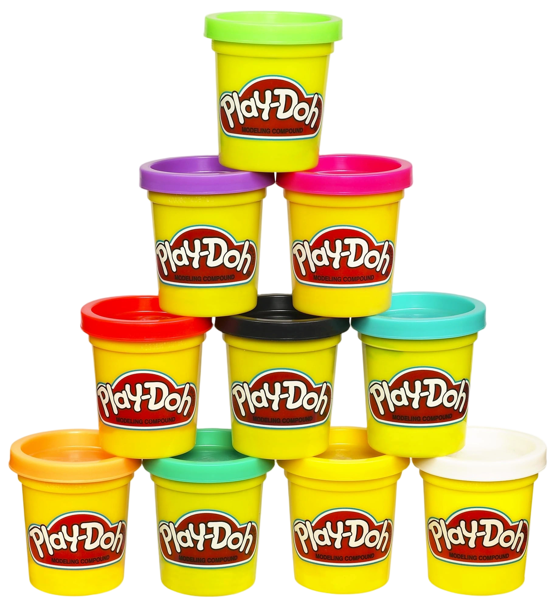 Play Doh Modeling Compound 10-Pack Case of Assorted Colors, Non-Toxic 2 oz. Cans