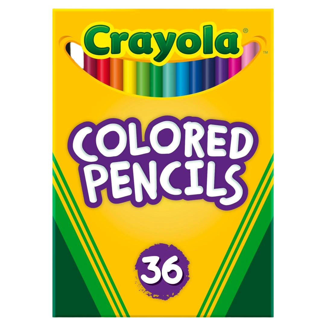 Crayola Colored Pencils (36ct), Kids Pencil Set, Pre-Sharpened Coloring Book Pen