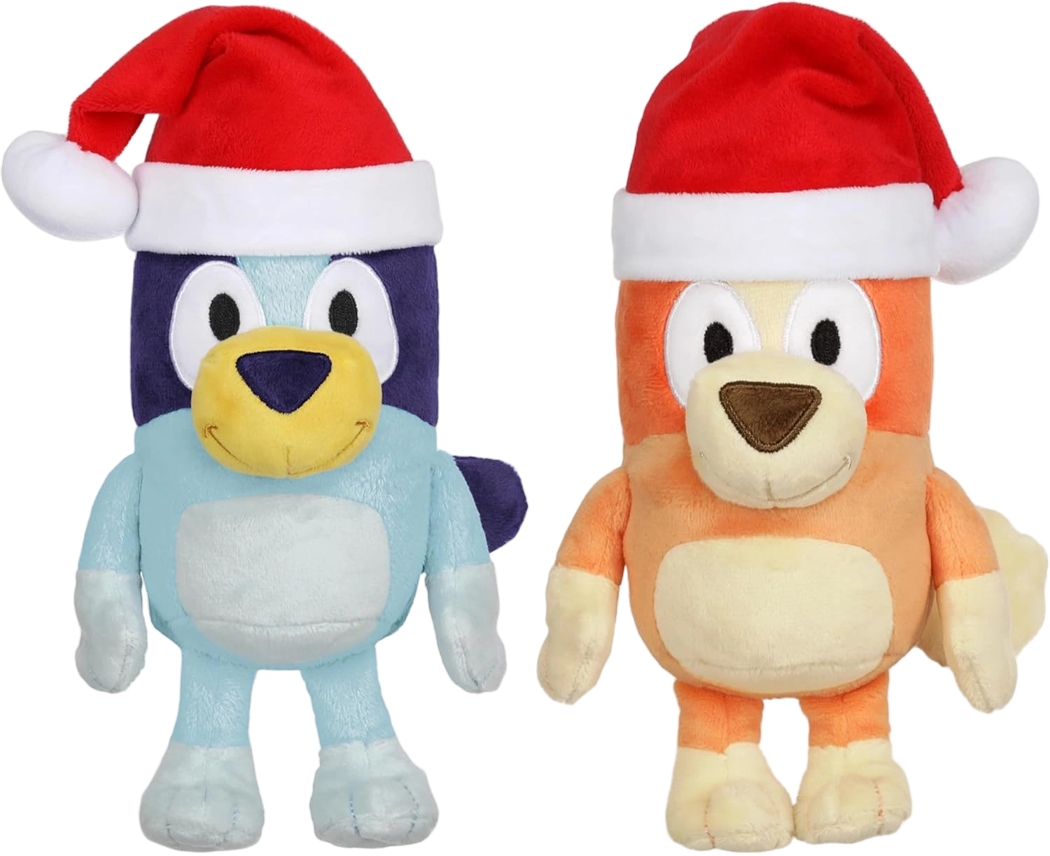 Bluey Toddler Plush Toys Pack of 2, 7-8”, Soft, Festive Holiday Season Plush Fig