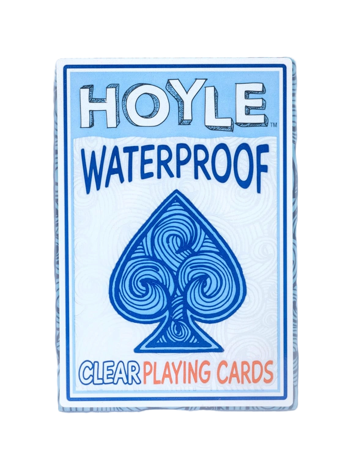 Hoyle Waterproof Playing Cards, Clear Plastic Deck of Cards for Outdoor Card Gam