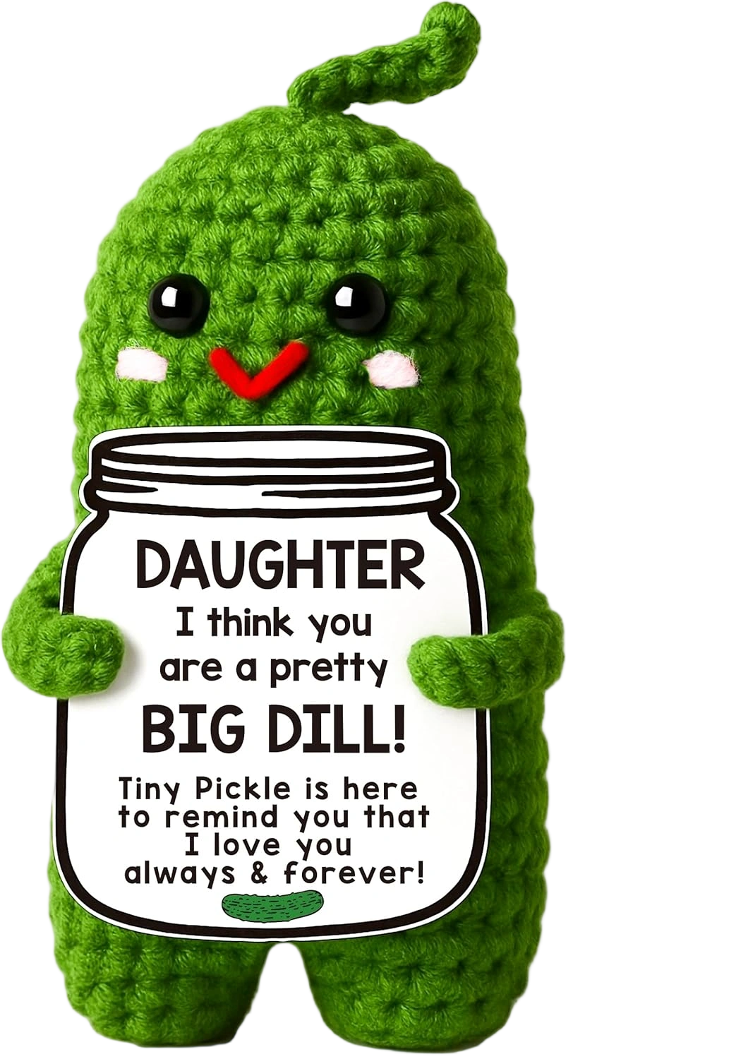 MAMAGIFTREE Funny Gifts for Daughter from Mom Dad, Handmade Crochet Pickle Birth
