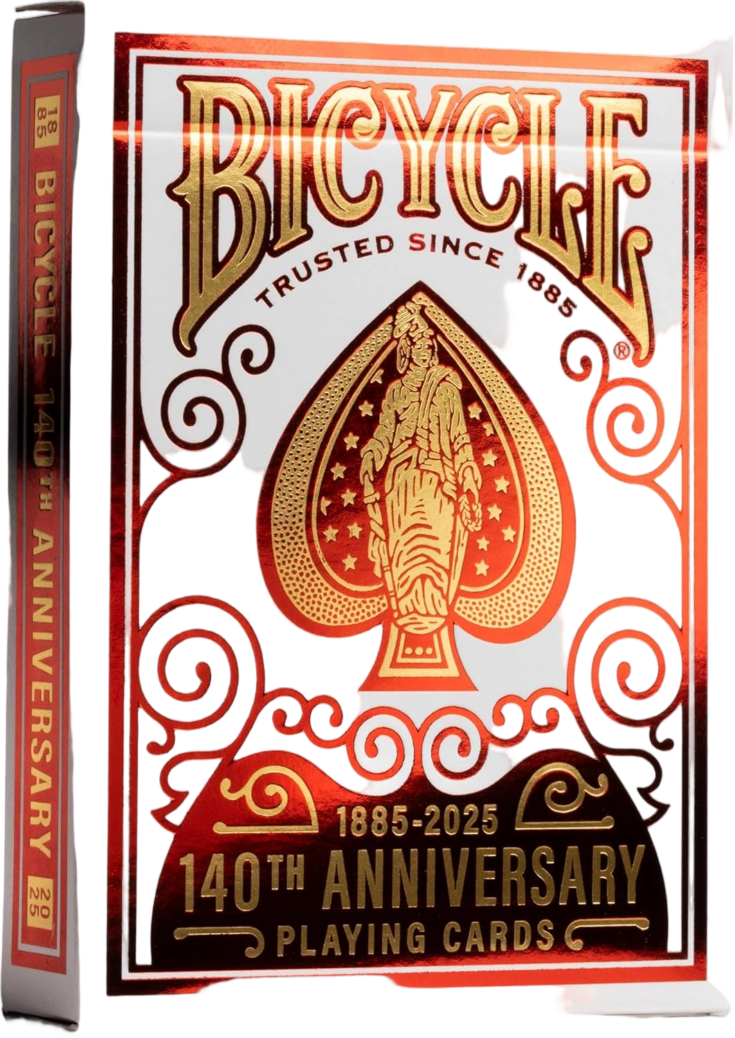 Bicycle 140th Anniversary Playing Cards, Special Edition 1885 Design, Red & Gold