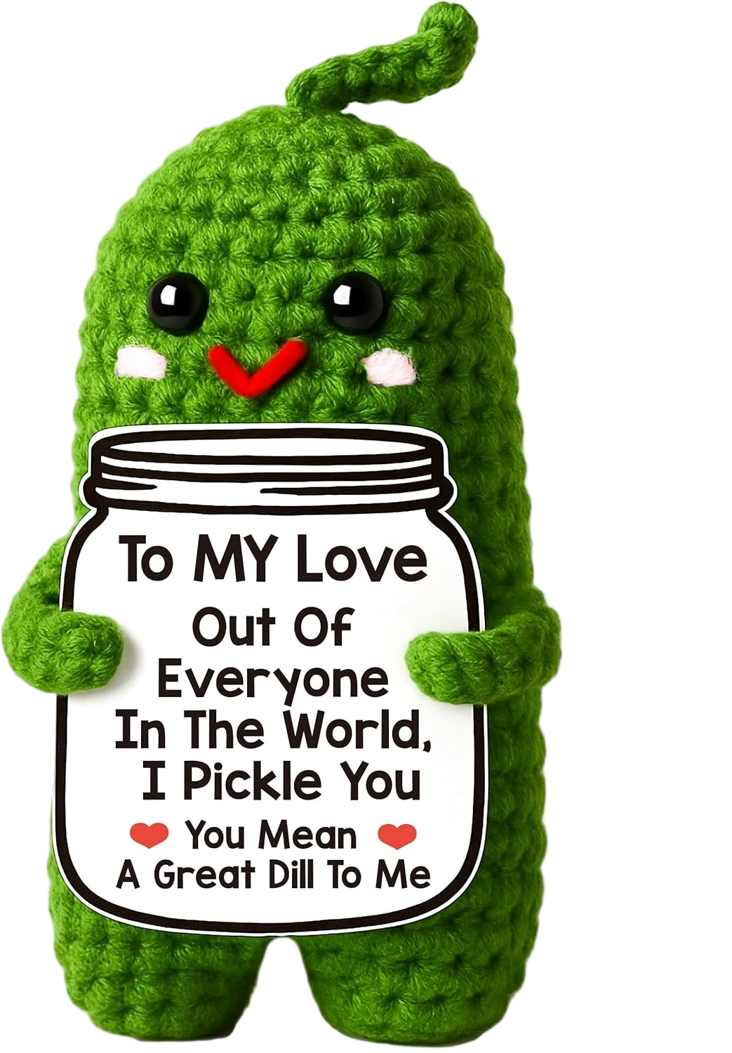 MAMAGIFTREE Gifts for Him Her Boyfriend Girlfriend, Handmade Crochet Pickle to M