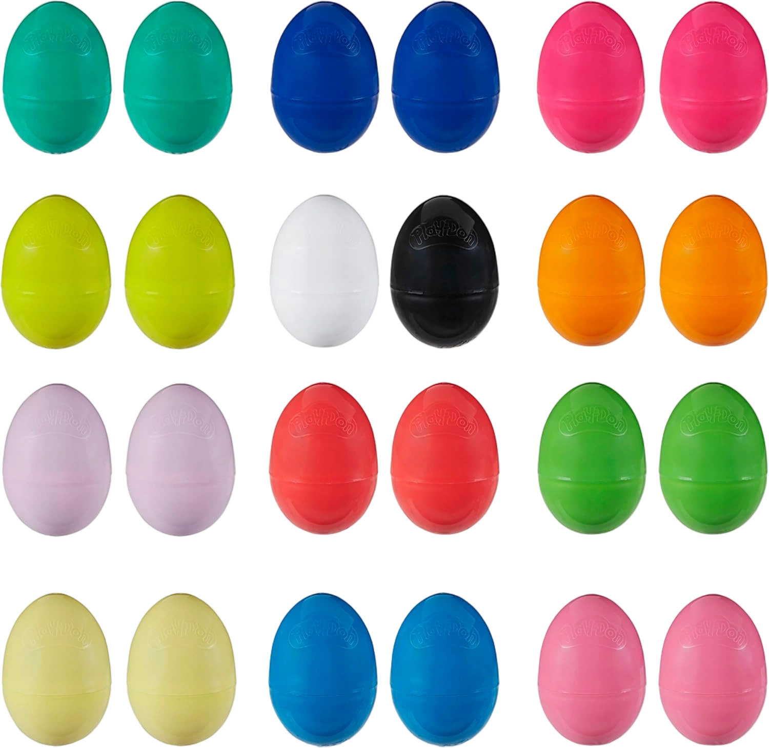 Play-Doh Eggs 24-Pack, Dinosaur & Dragon Egg Hunt Toys, Modeling Compound for Bi