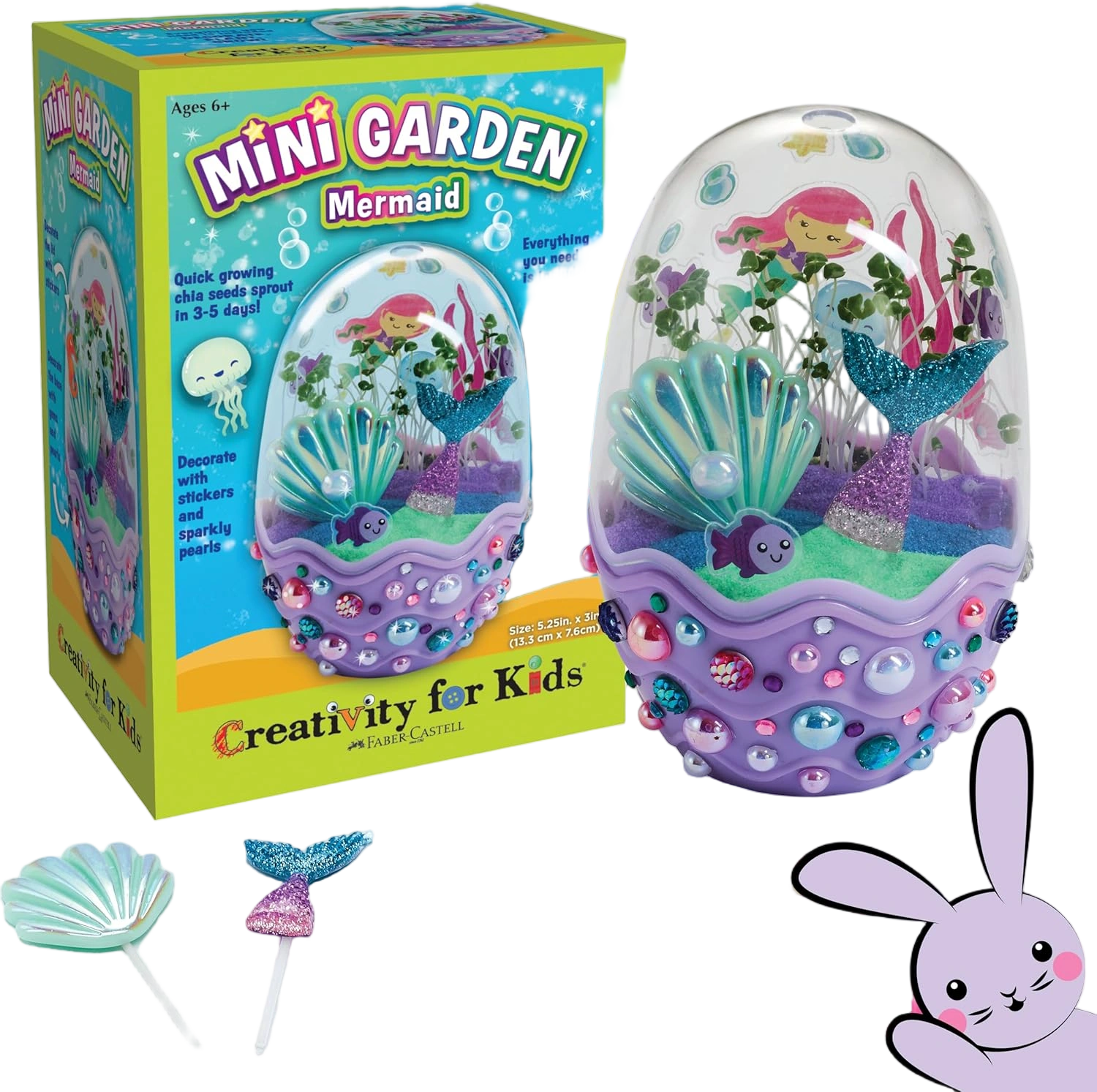 Creativity for Kids Mini Garden: Mermaid Terrarium Kit - Gifts for Girls, Crafts