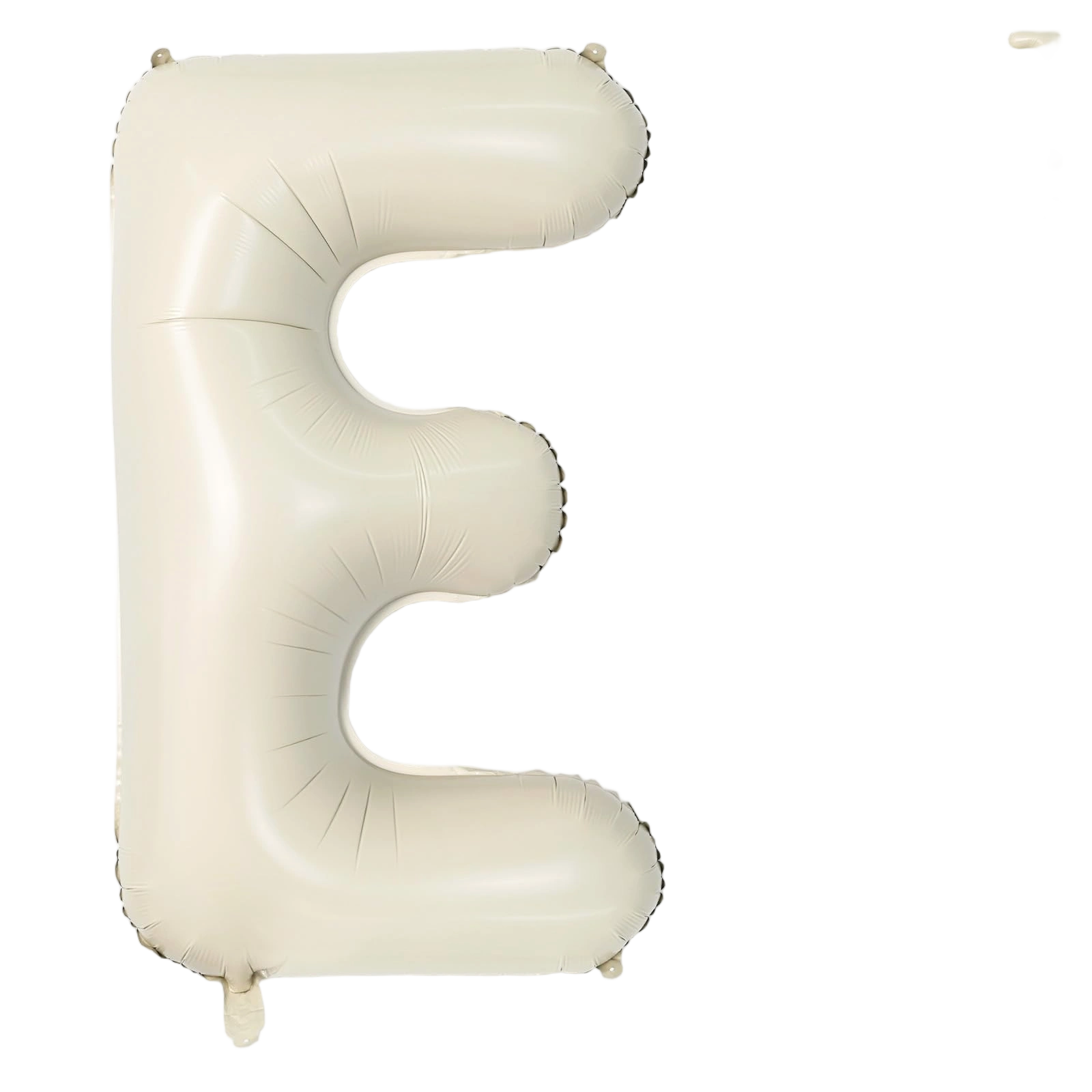 Big Letters Balloon E, 40 Inch Cream White Sand Helium Mylar Alphabet for Custom