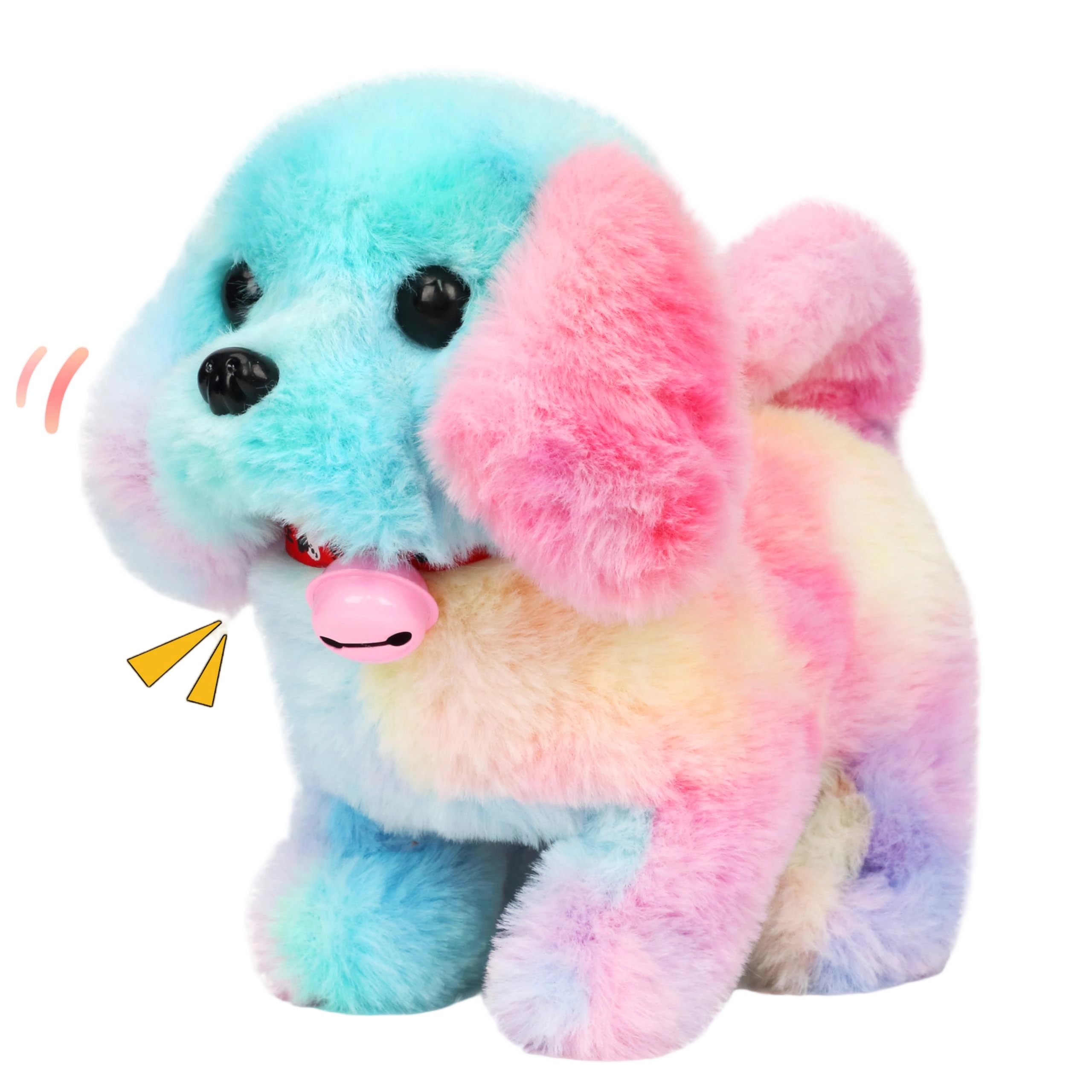 Hopearl Walking Dog with Bell Interactive Electronic Pet Plush Toy Puppy Woof an