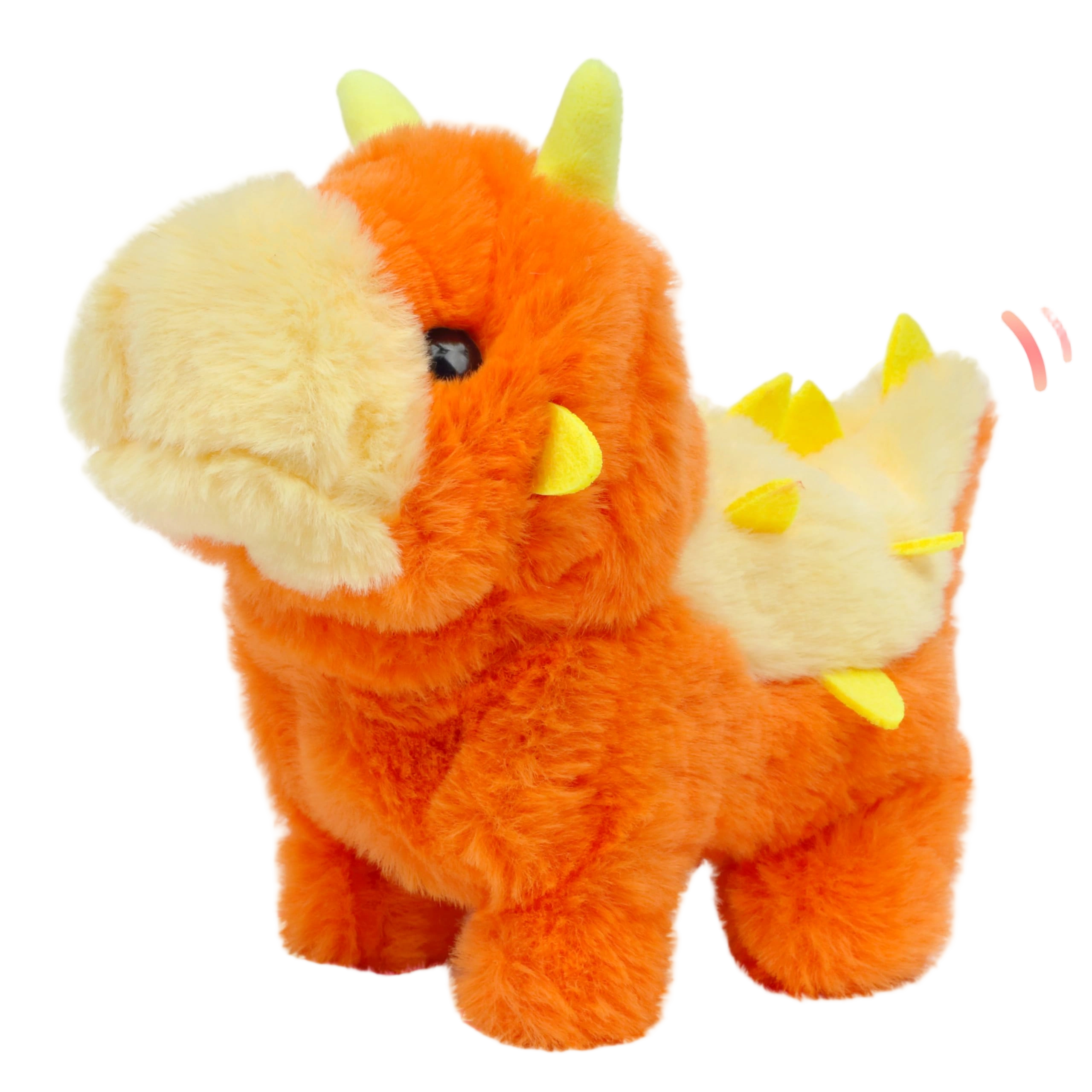 Hopearl Walking Dinosaur Interactive Electronic Pet Plush Toy Stegosaurus Roarin